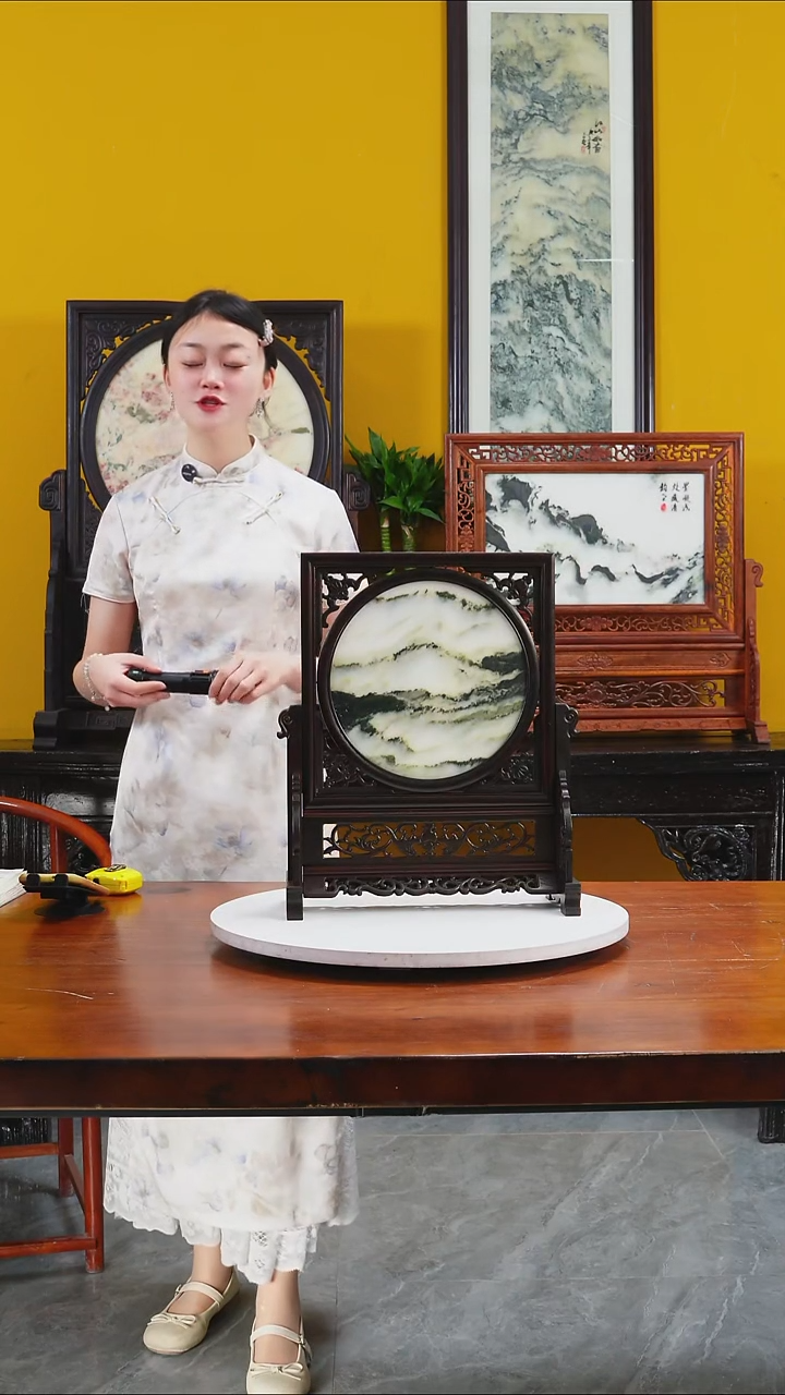 石材天然大理石画摆件