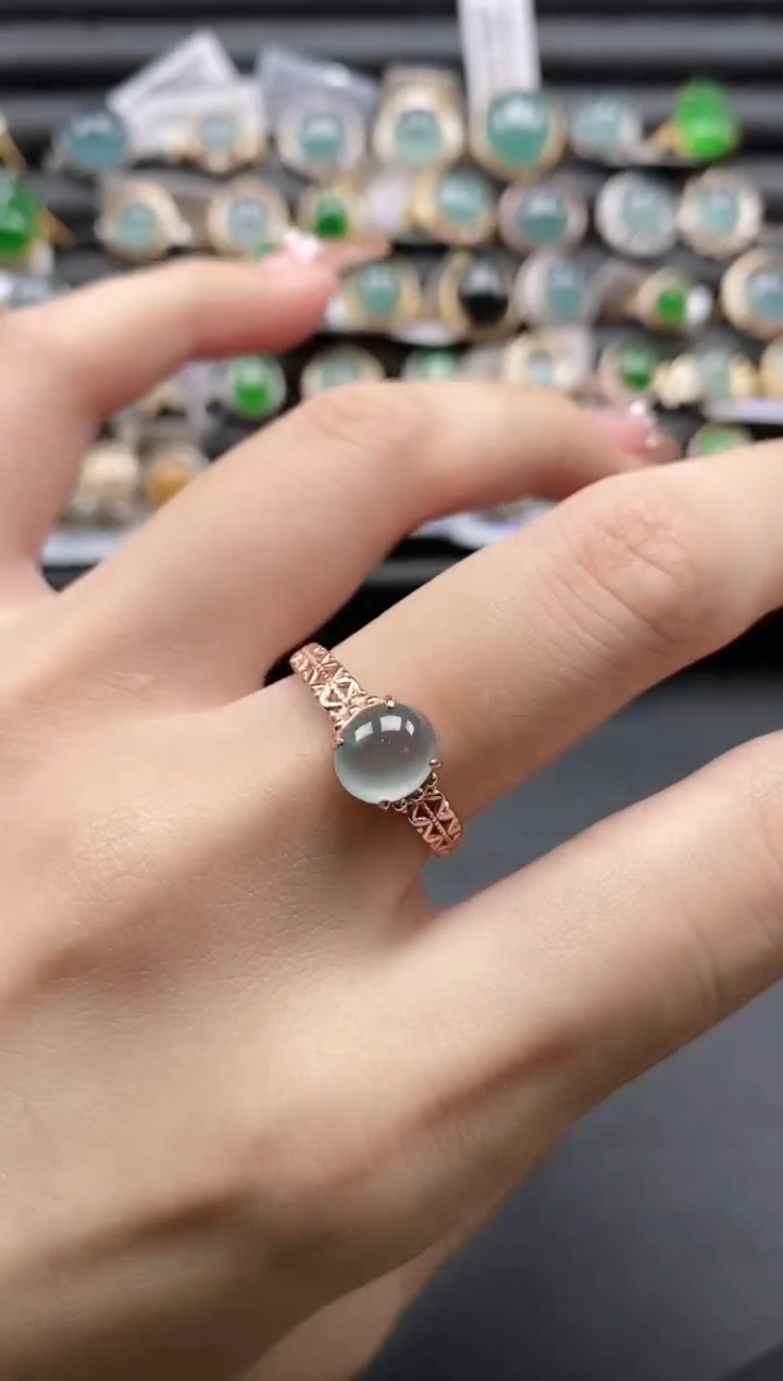 【闪购商品】翡翠戒指银S925镶嵌1111