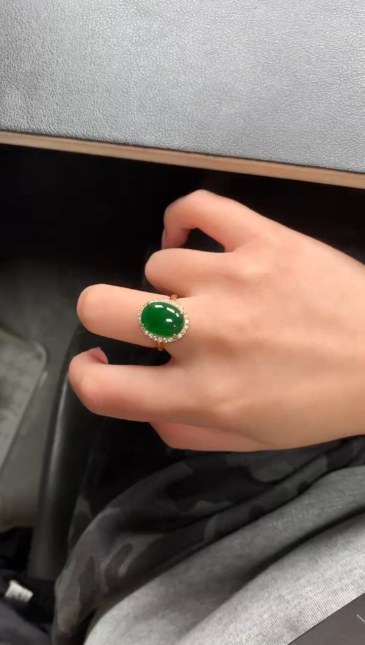 【闪购商品】翡翠戒指银S925镶嵌96362