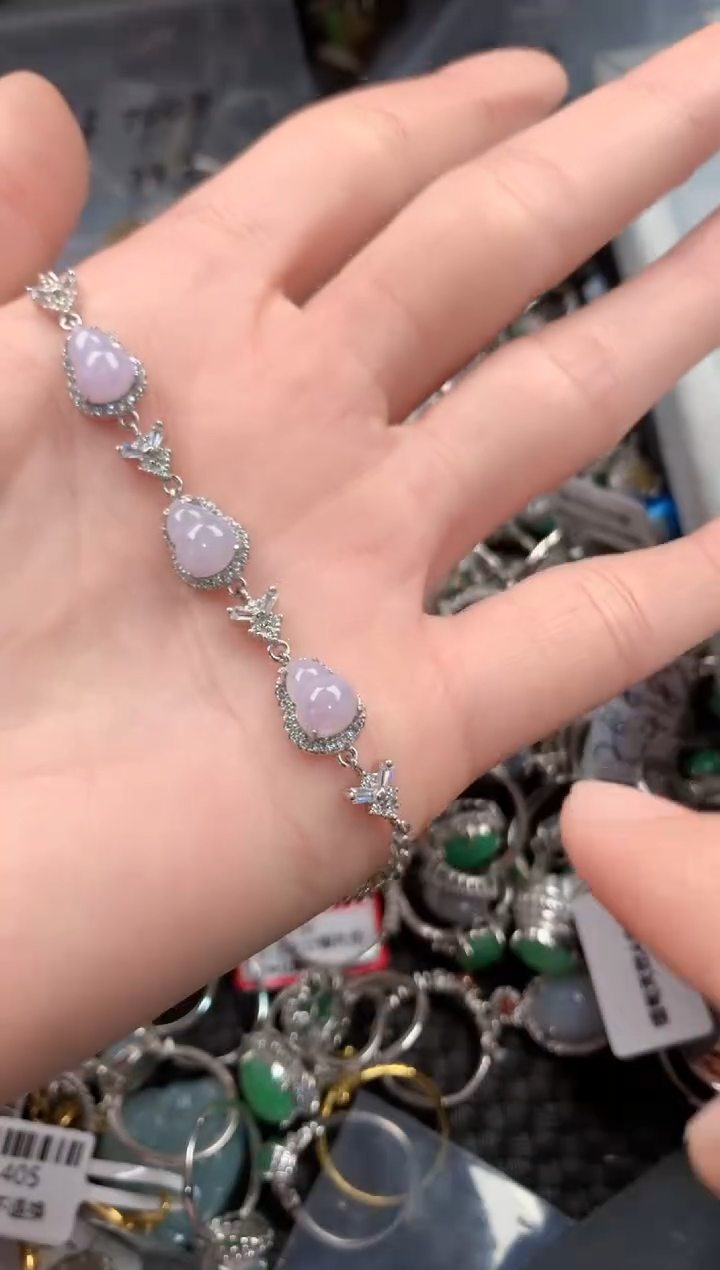 银S925镶嵌戒指翡翠555   1