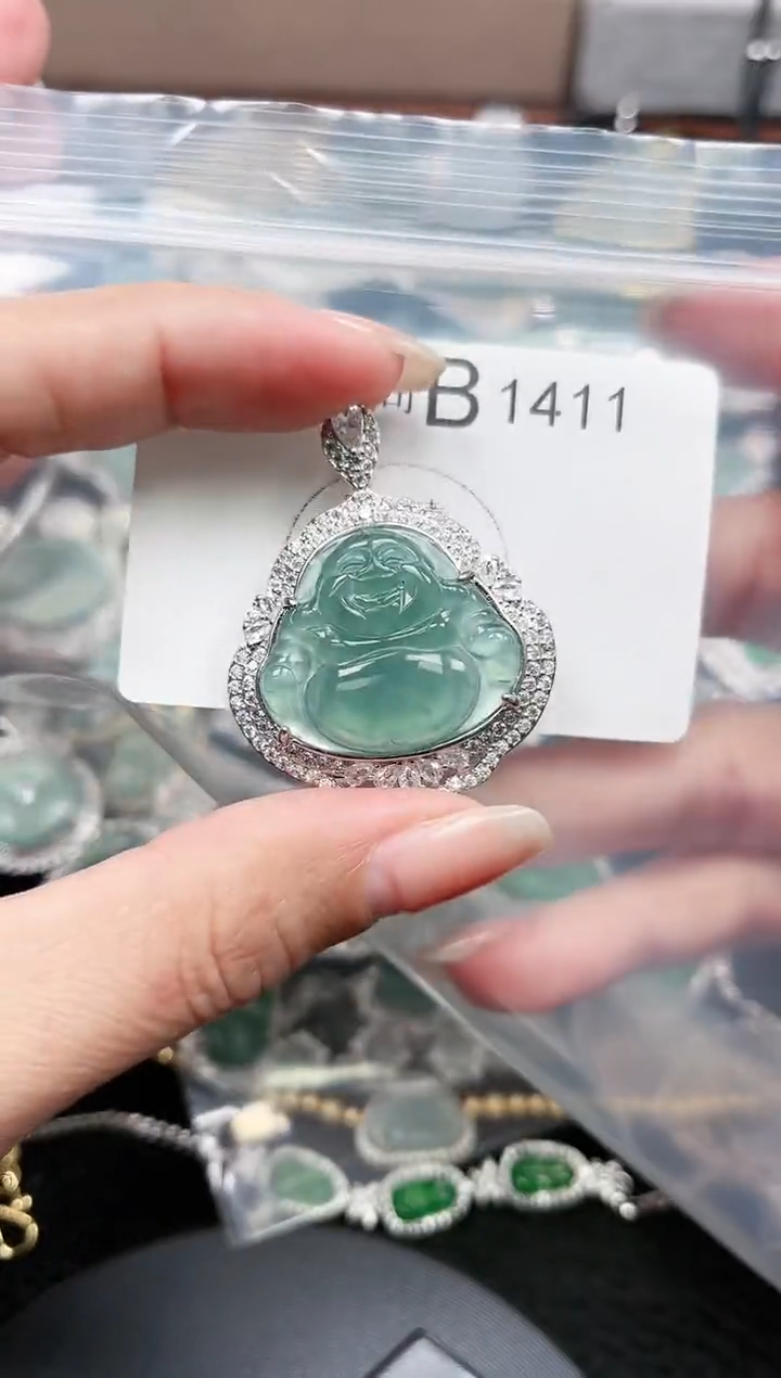 【闪购商品】翡翠颈饰未镶嵌1411赠皮绳