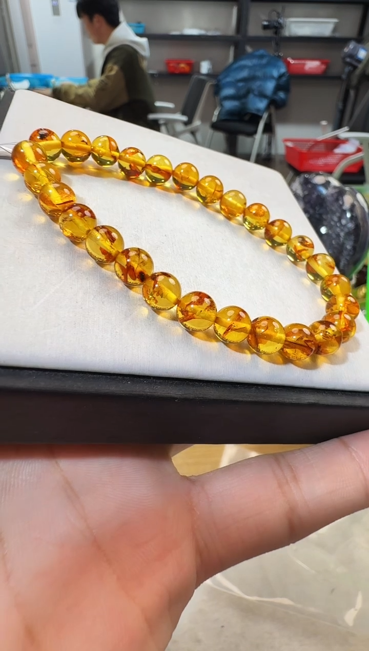 手链琥珀未镶嵌晶1551 约7mm