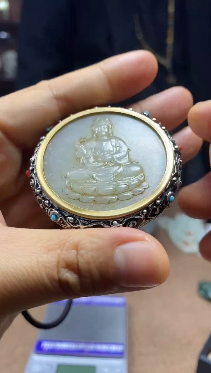 【闪购商品】和田玉颈饰合金挂件