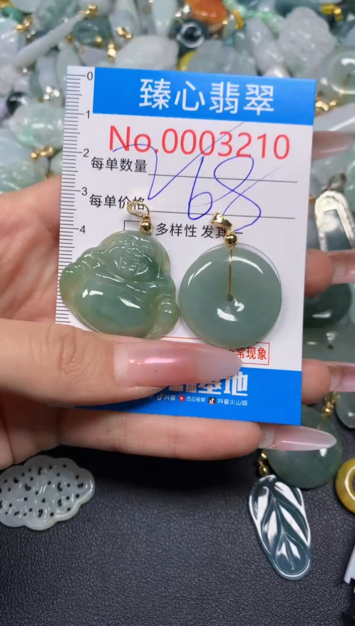 【闪购商品】翡翠颈饰未镶嵌含绳0003210