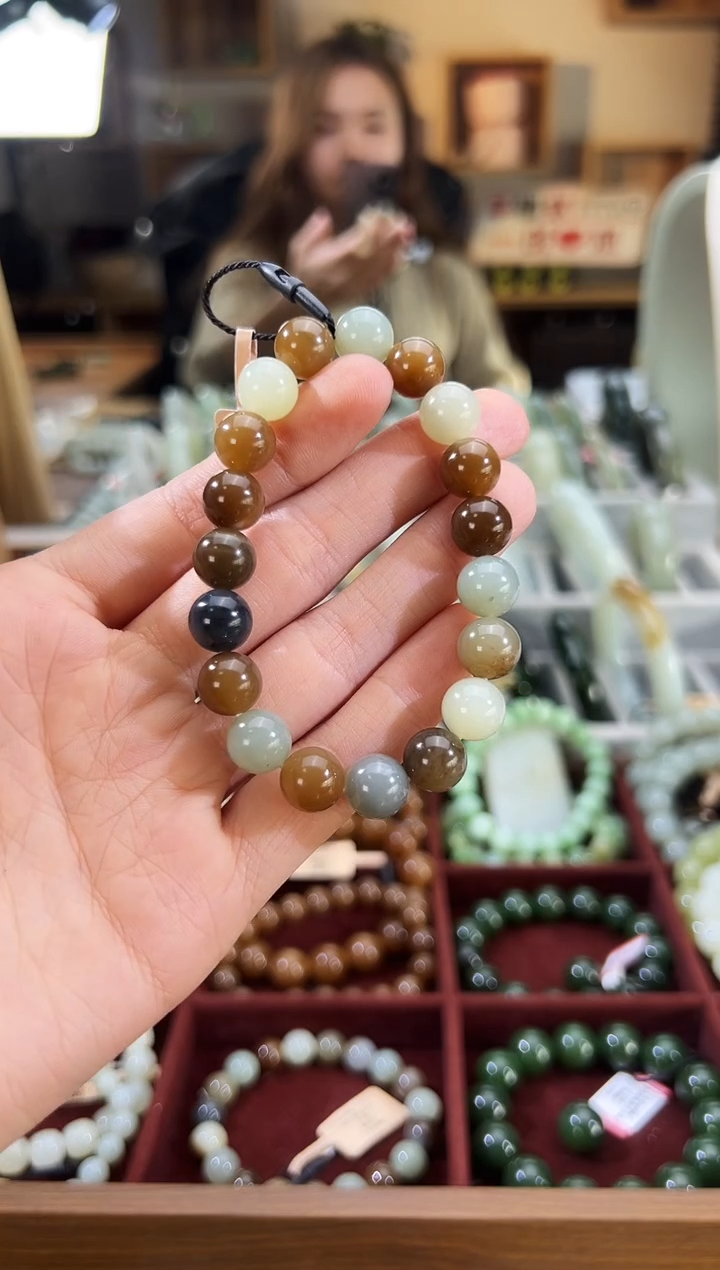 未镶嵌手串和田玉燕*多宝手串卡10