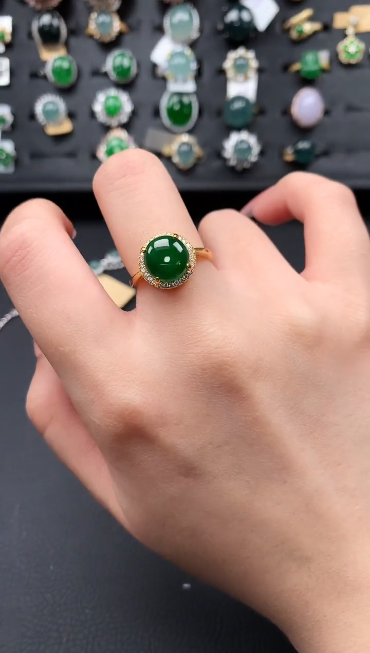 【闪购商品】翡翠戒指银S925镶嵌5124514