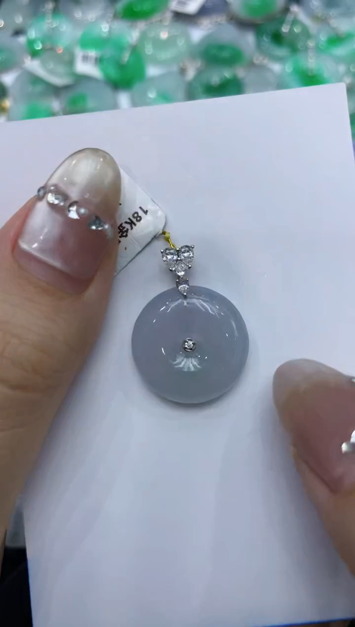 【闪购商品】翡翠颈饰18K金镶嵌222222222