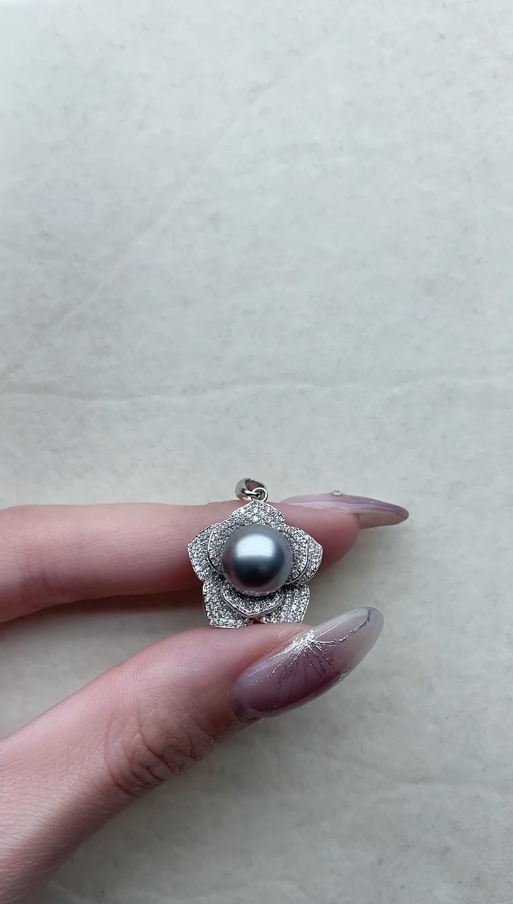 【闪购商品】海水珍珠吊坠银S925镶嵌134