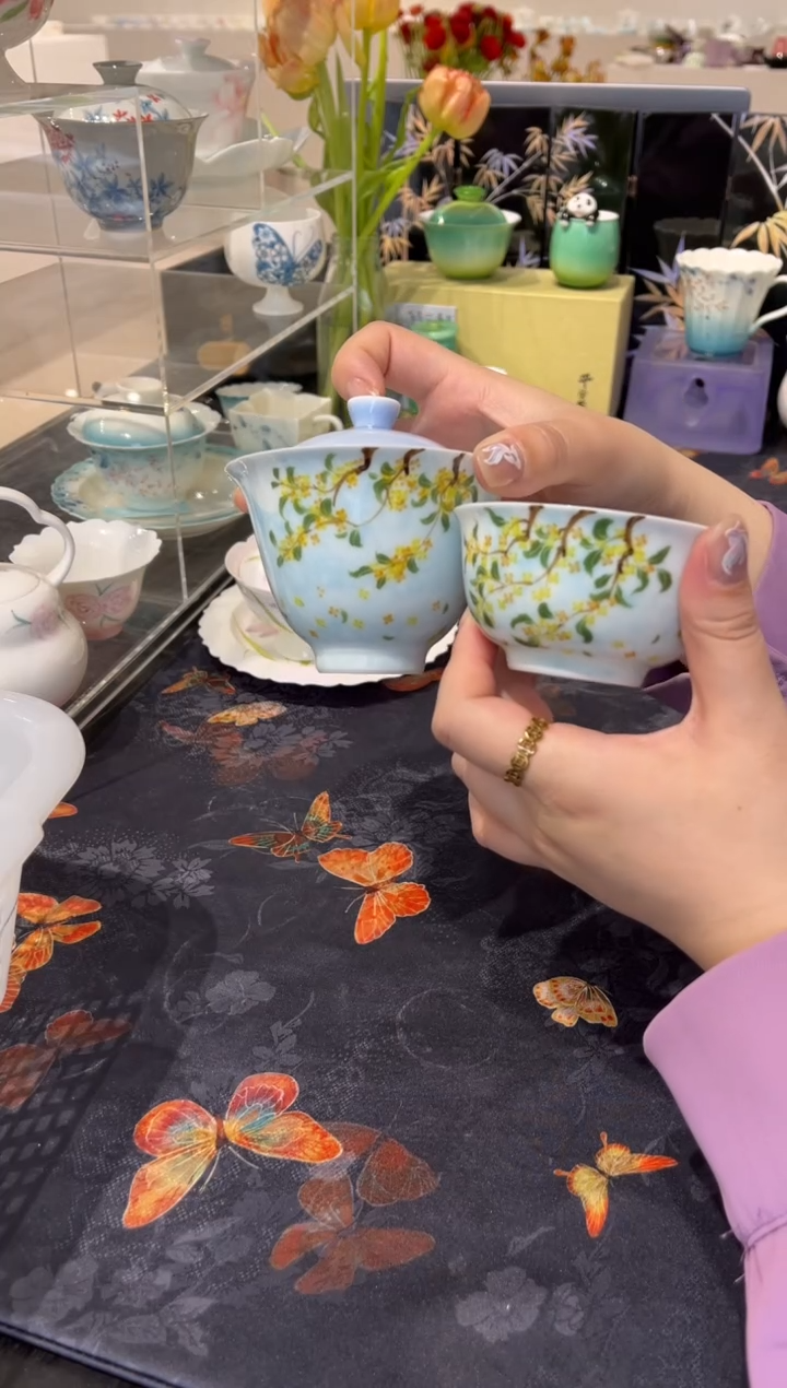 【闪购商品】晴山蓝-桂影弄月-舍予盖碗+杯