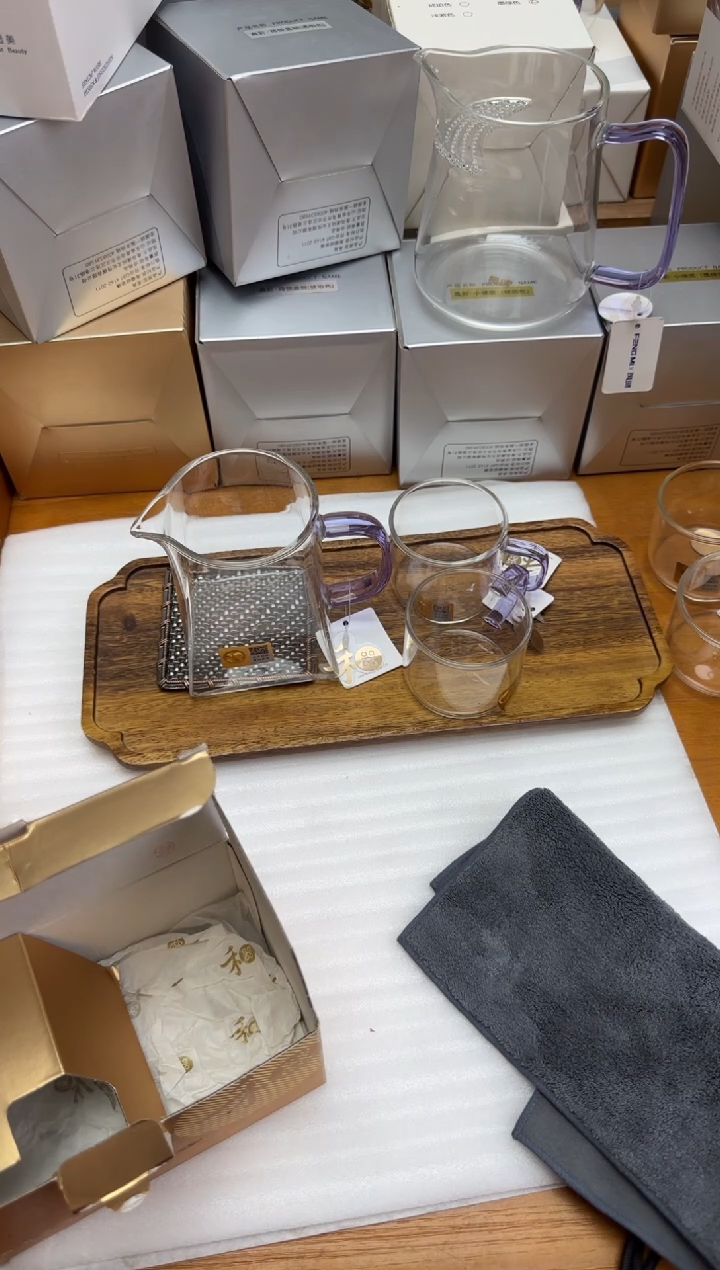 禾器瀚然浅紫+禾器对杯浅紫+方形杯垫