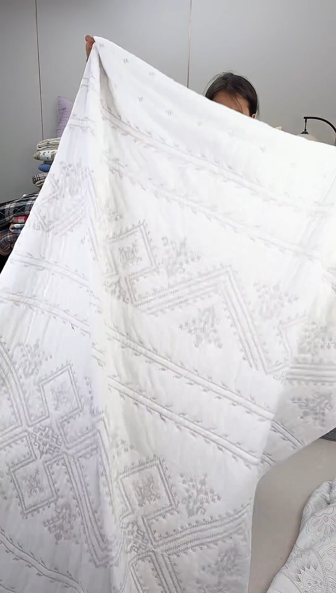 棉纯棉白金丝罗线格180*200