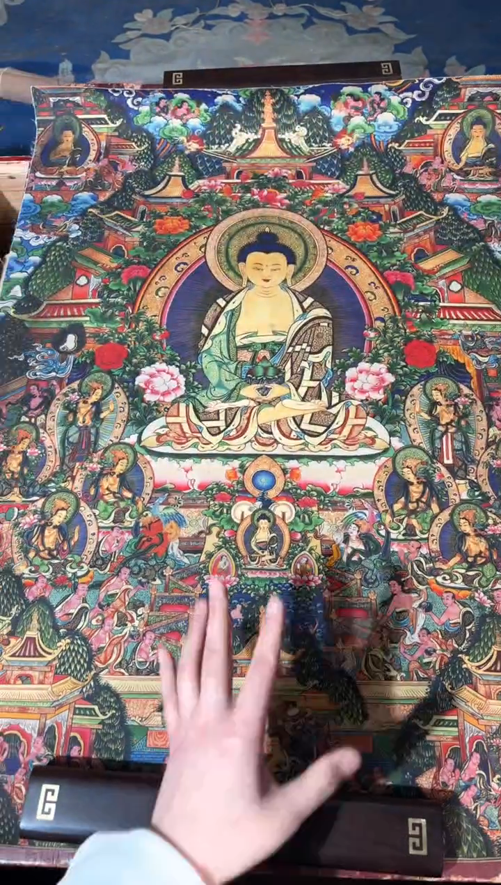 卷轴画龙妹的唐卡tk16