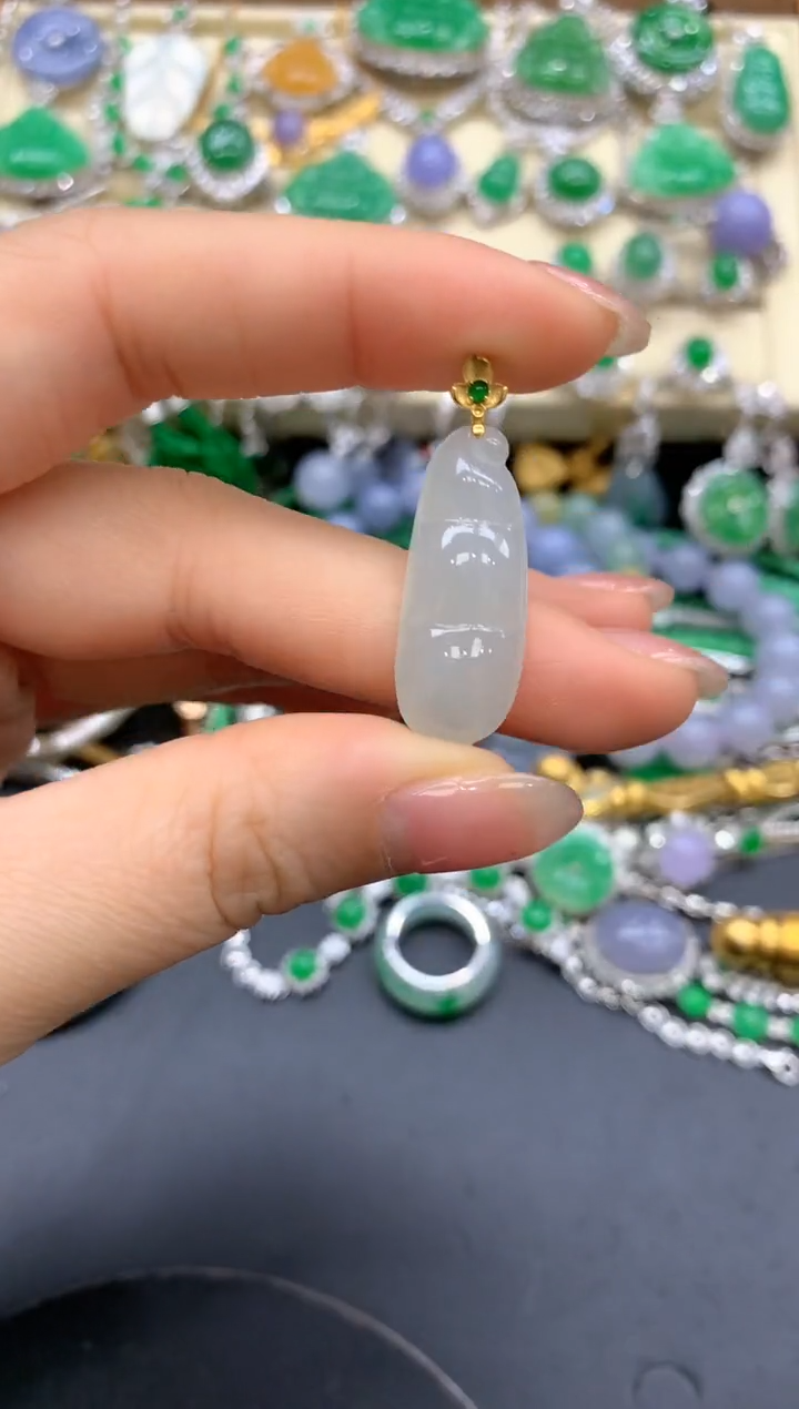 【闪购商品】翡翠颈饰18K金镶嵌68-中国好珍宝