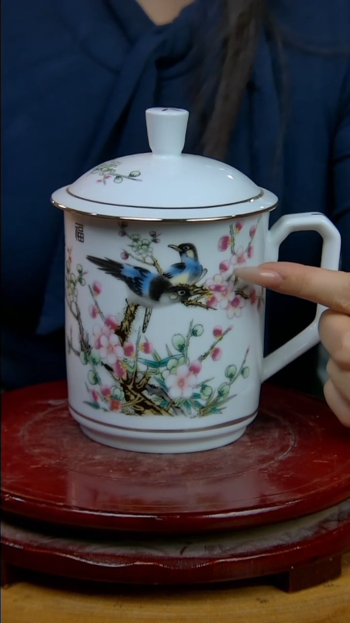 摆件陶喜上眉梢办公杯