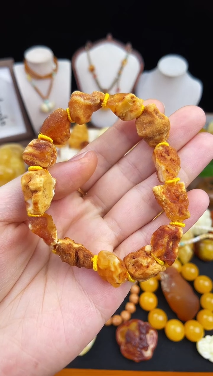 琥珀未镶嵌珠宝奇石柒月