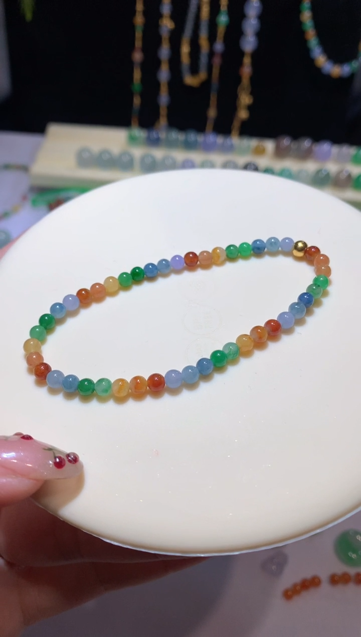 【闪购商品】定制翡翠未镶嵌多宝手串尾款