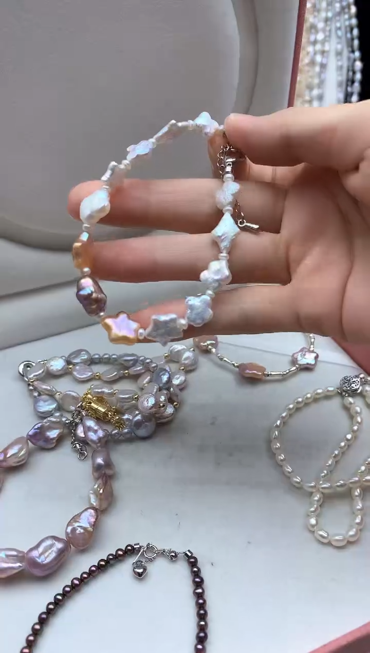 淡水珍珠手链未镶嵌多样性发其一