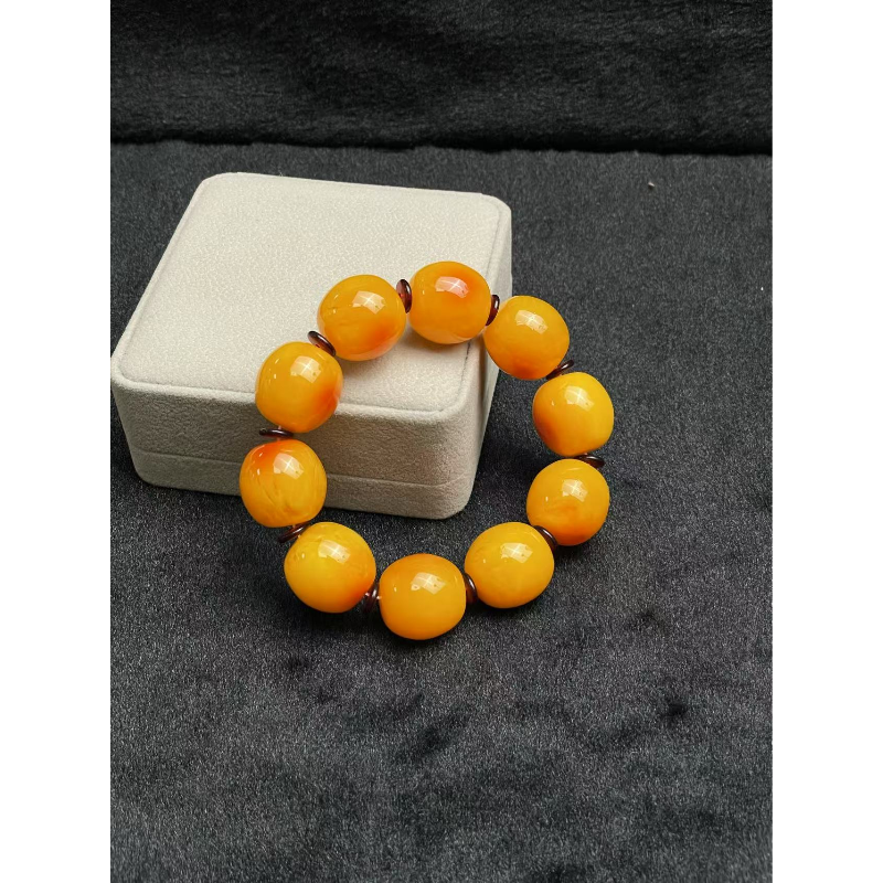 F43金胶糖心蜡老形珠20m手串时尚百搭女款