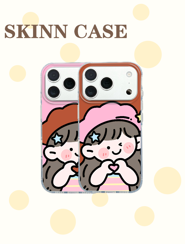 SKINNCASE 【比心小女孩】磨砂三合一IMD磁吸手机壳