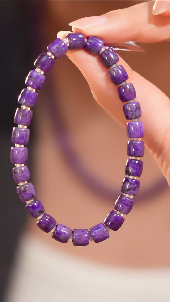 【闪购商品】苏纪石（舒俱来）手链未镶嵌皇家紫精工切手串