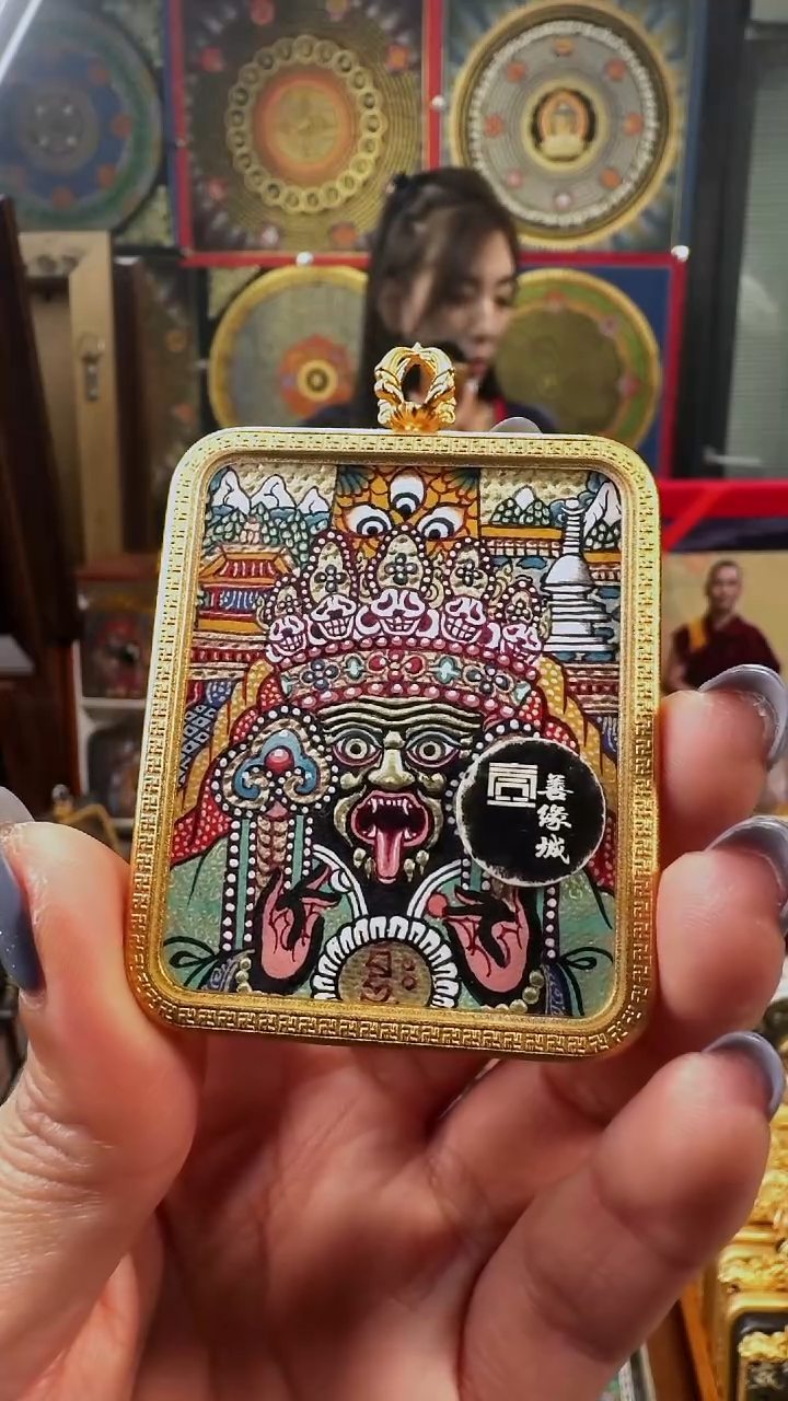 吊坠 壹善缘城手绘唐卡新春大促扎基