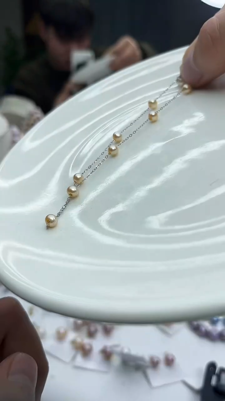 未镶嵌项链淡水珍珠中国红满天星（多样性发一）