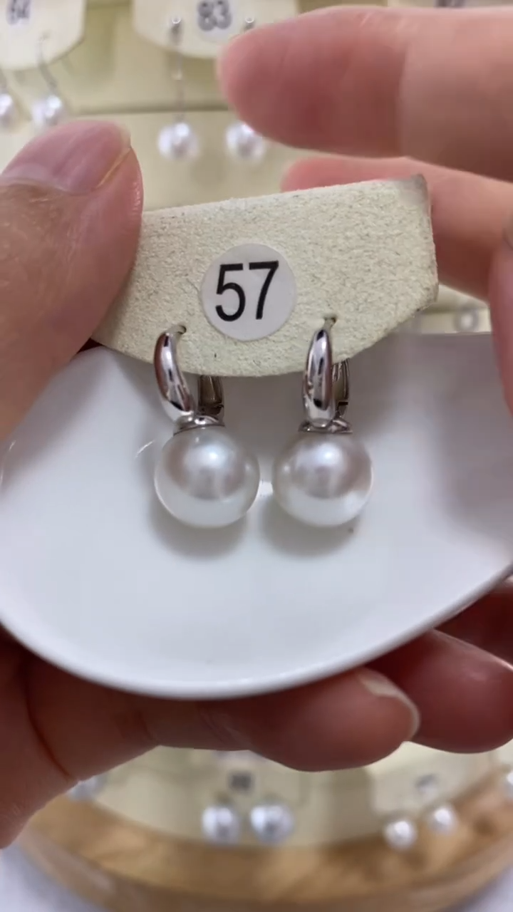 【闪购商品】海水珍珠耳饰18K金镶嵌澳白