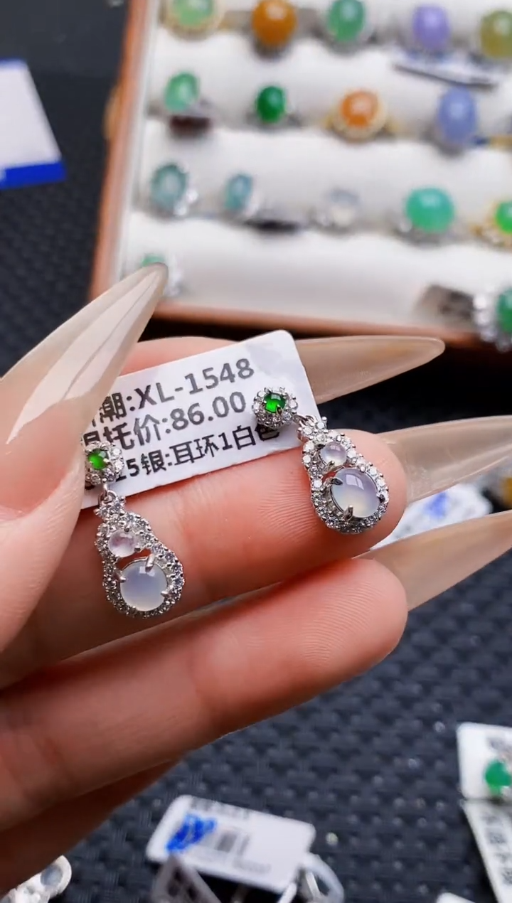 银S925镶嵌戒指翡翠1670