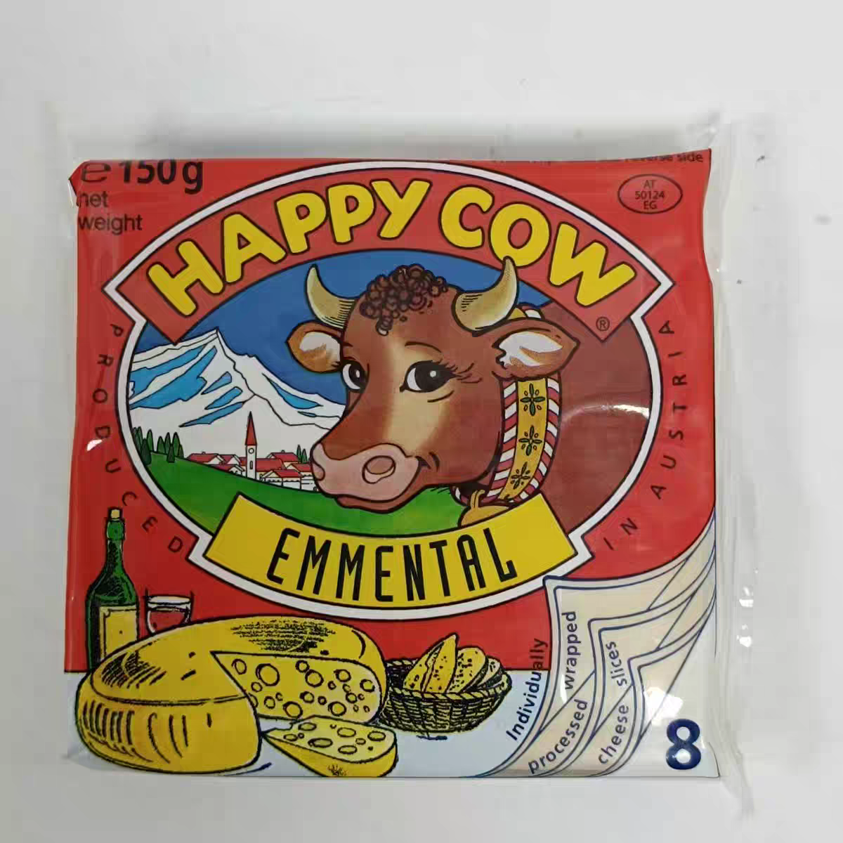 2包（26年1月12号到期）法国进口快乐牛埃蒙塔尔奶酪150g