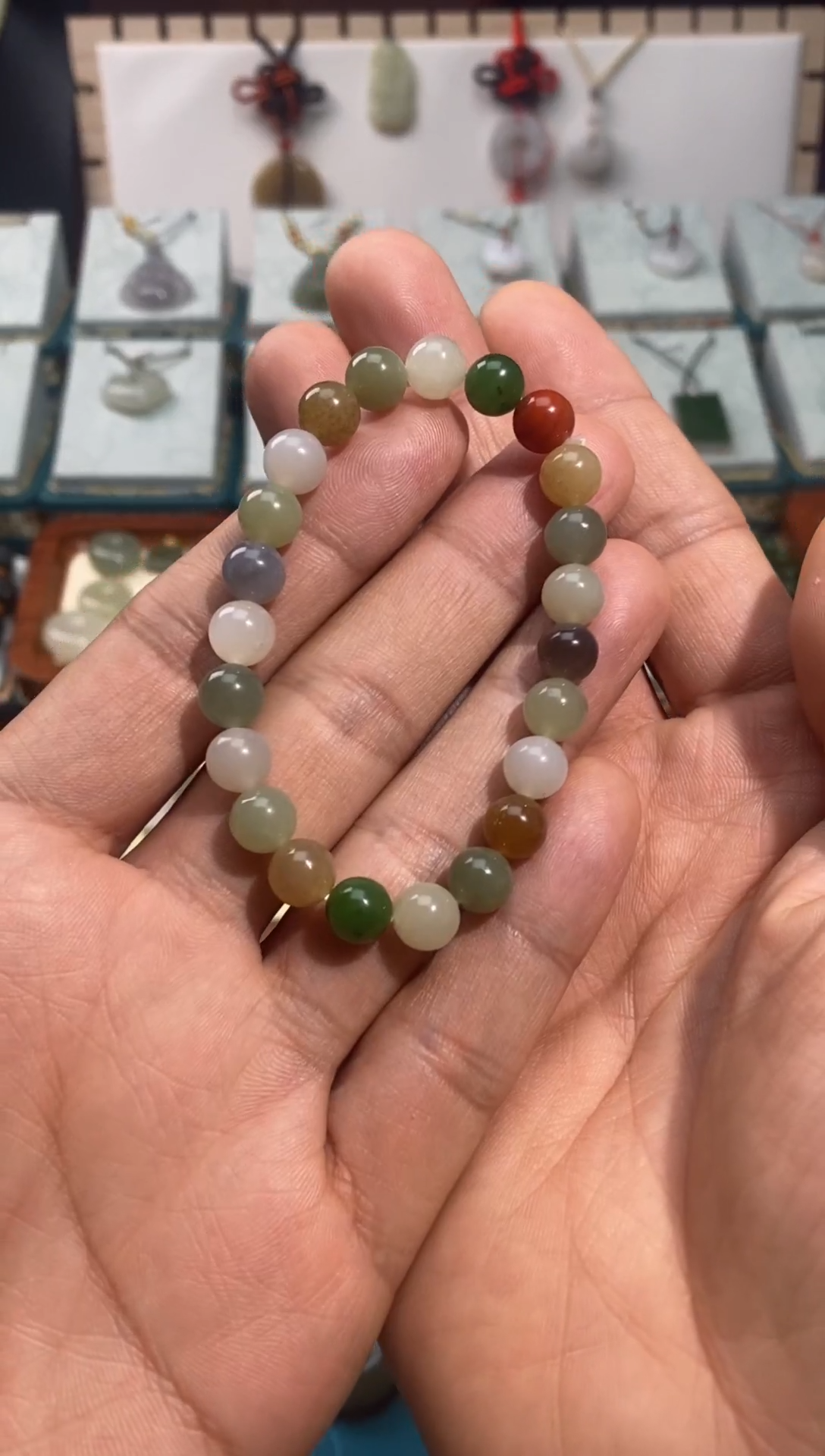 【闪购商品】和田玉手链未镶嵌8mm多宝