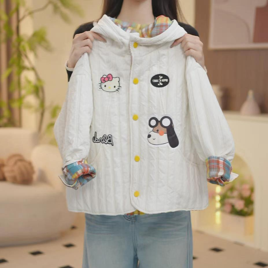 女童加绒外套冬季2025新款洋气儿童秋冬超轻免洗上衣大童冬款童装