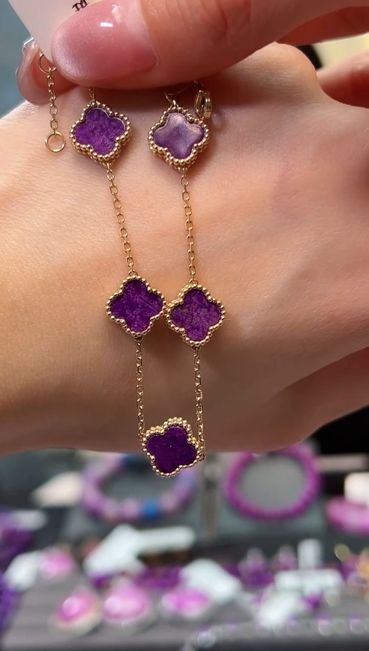 【闪购商品】苏纪石（舒俱来）手链18K金镶嵌1