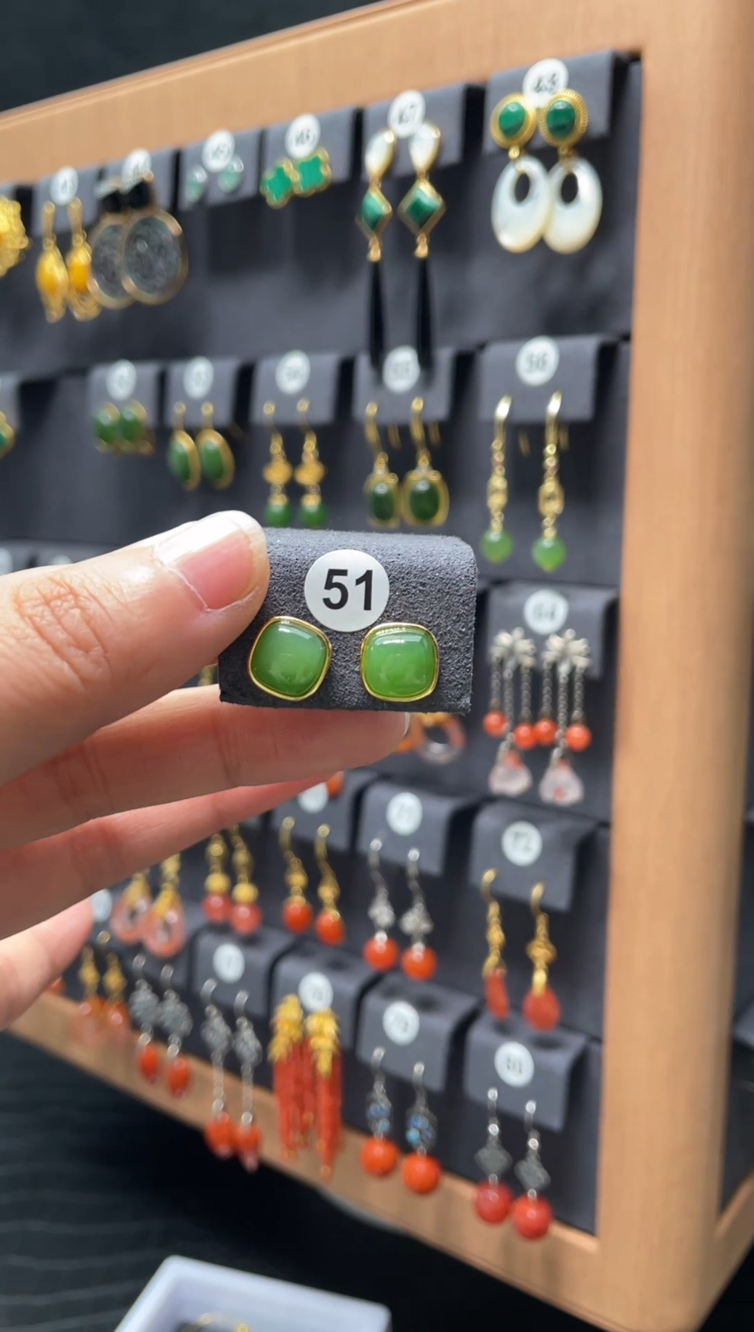 【闪购商品】和田玉耳饰银S925镶嵌0051