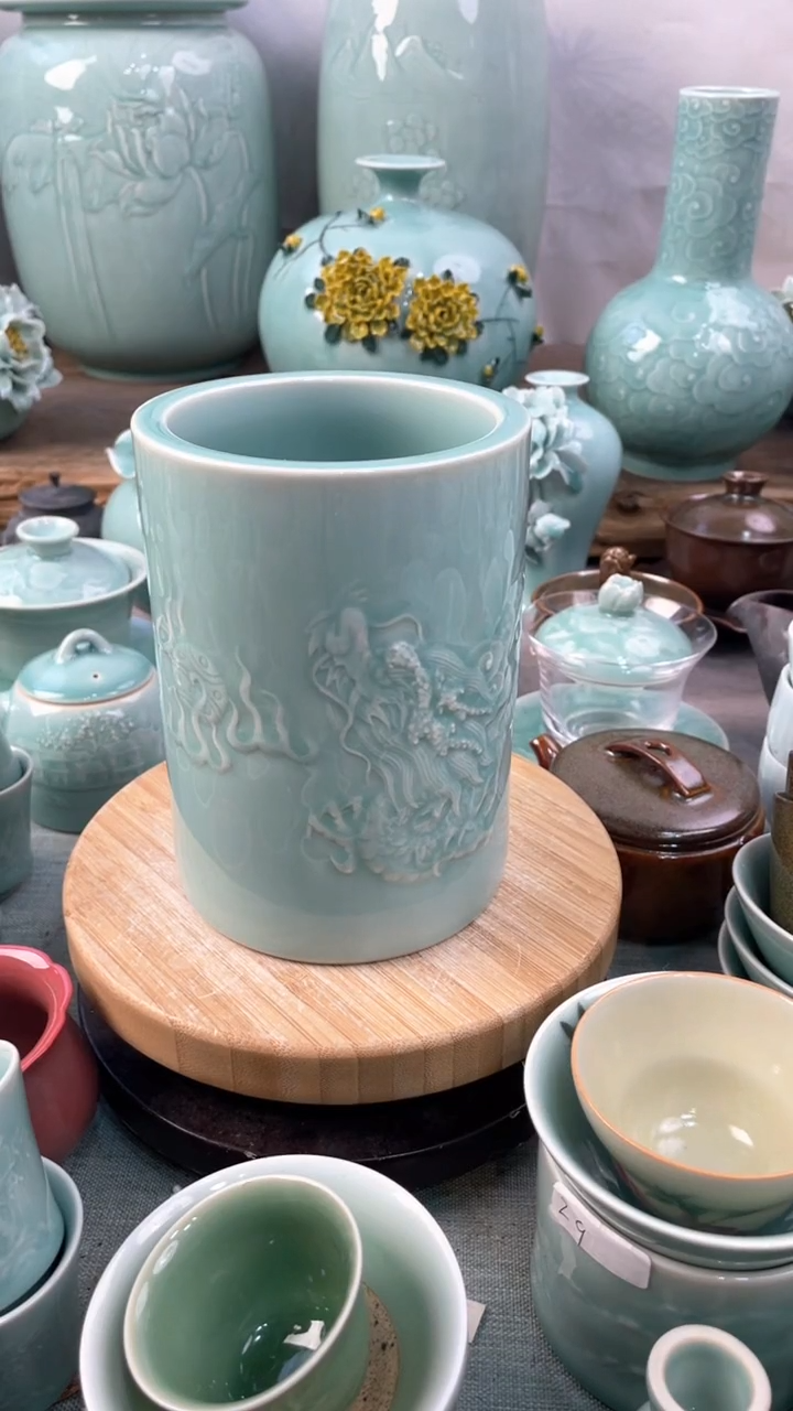 【闪购商品】纯手工 特价 微瑕 慧仙青瓷