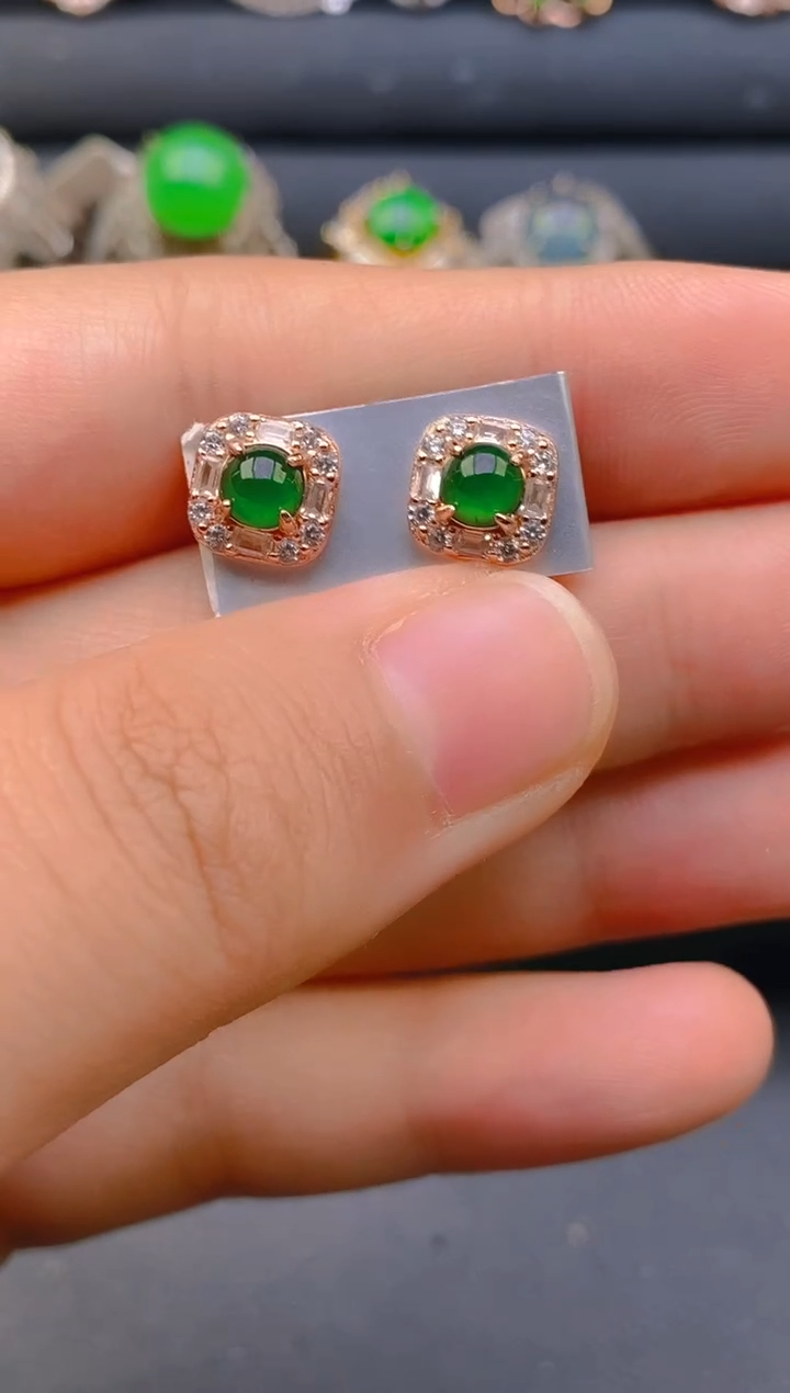 【闪购商品】翡翠戒指银S925镶嵌天然A货翡翠1