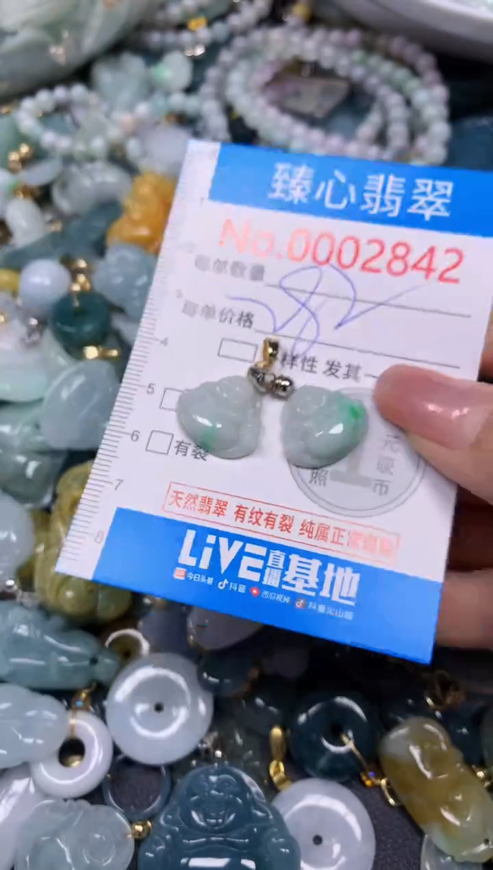 【闪购商品】翡翠颈饰未镶嵌含绳0002842