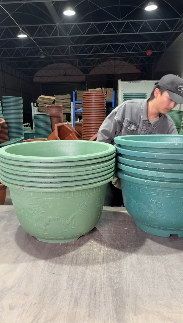 【闪购商品】复合60铝塑龙盆5，80铝塑龙盆3绿色有孔