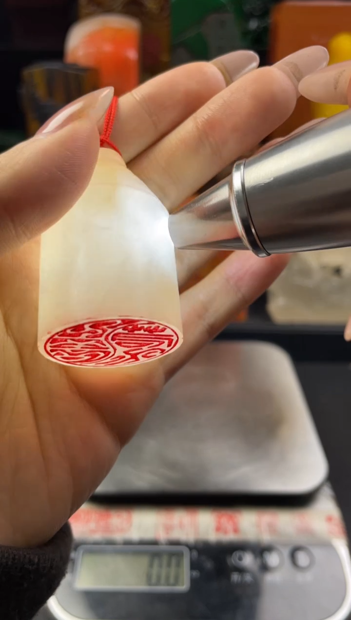 寿山石印石荔枝冻如意印纽圆章-上善若水