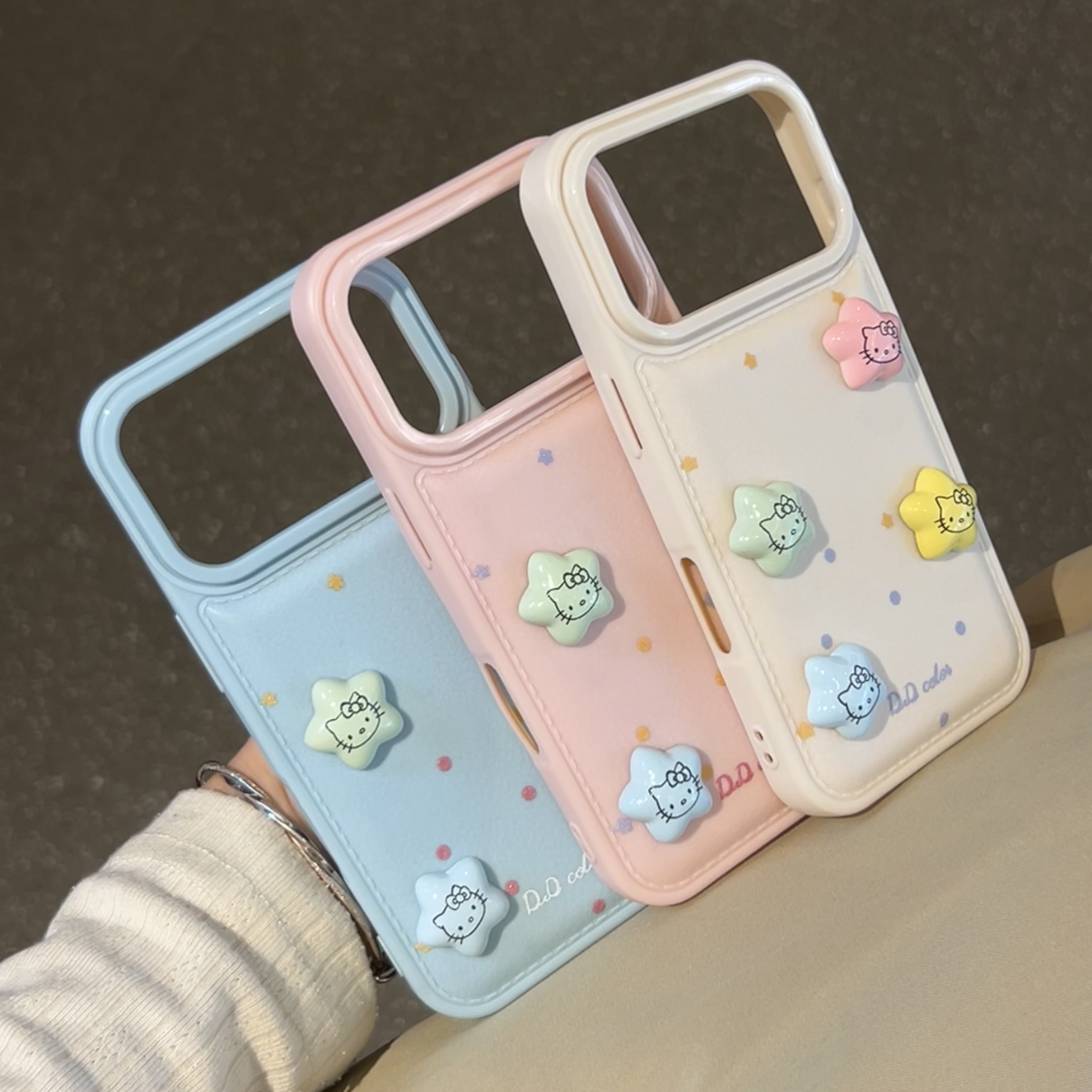 诚星泽波点立体kt猫适用苹果17PROMAX手机壳华为OPPO小米VIVO软壳