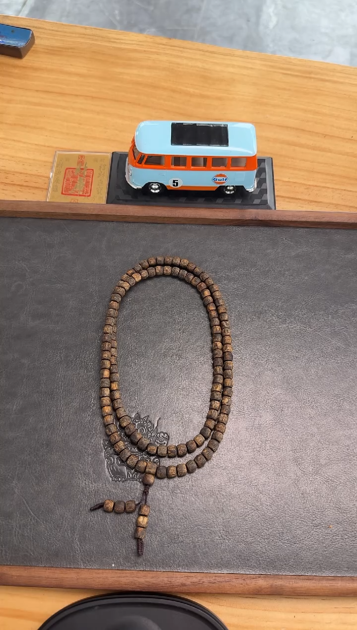 【闪购商品】沉香吊坠0.7沉水鼓珠手串多圈27克+