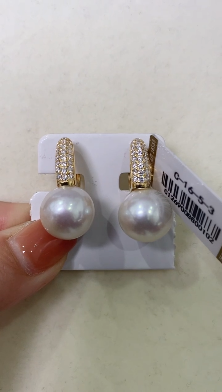 【闪购商品】淡水珍珠LL银S925镶嵌淡水珍珠耳扣@@c1269