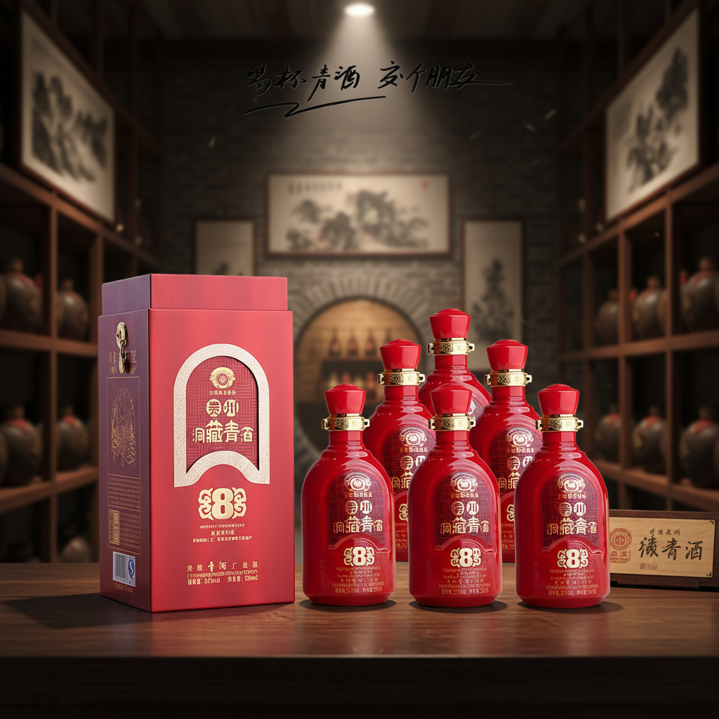 秘洞52度贵州洞藏青酒8年高端礼盒优级浓香型白酒宴会52度500