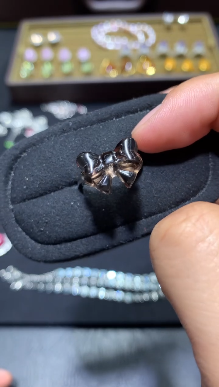 未镶嵌黑曜岩戒指H29【多样性发其一】