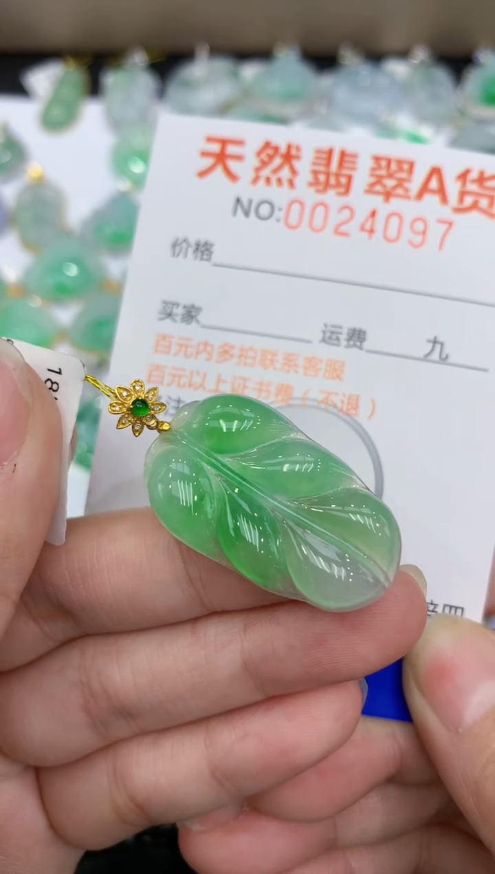 【闪购商品】翡翠颈饰18K金镶嵌11111111111