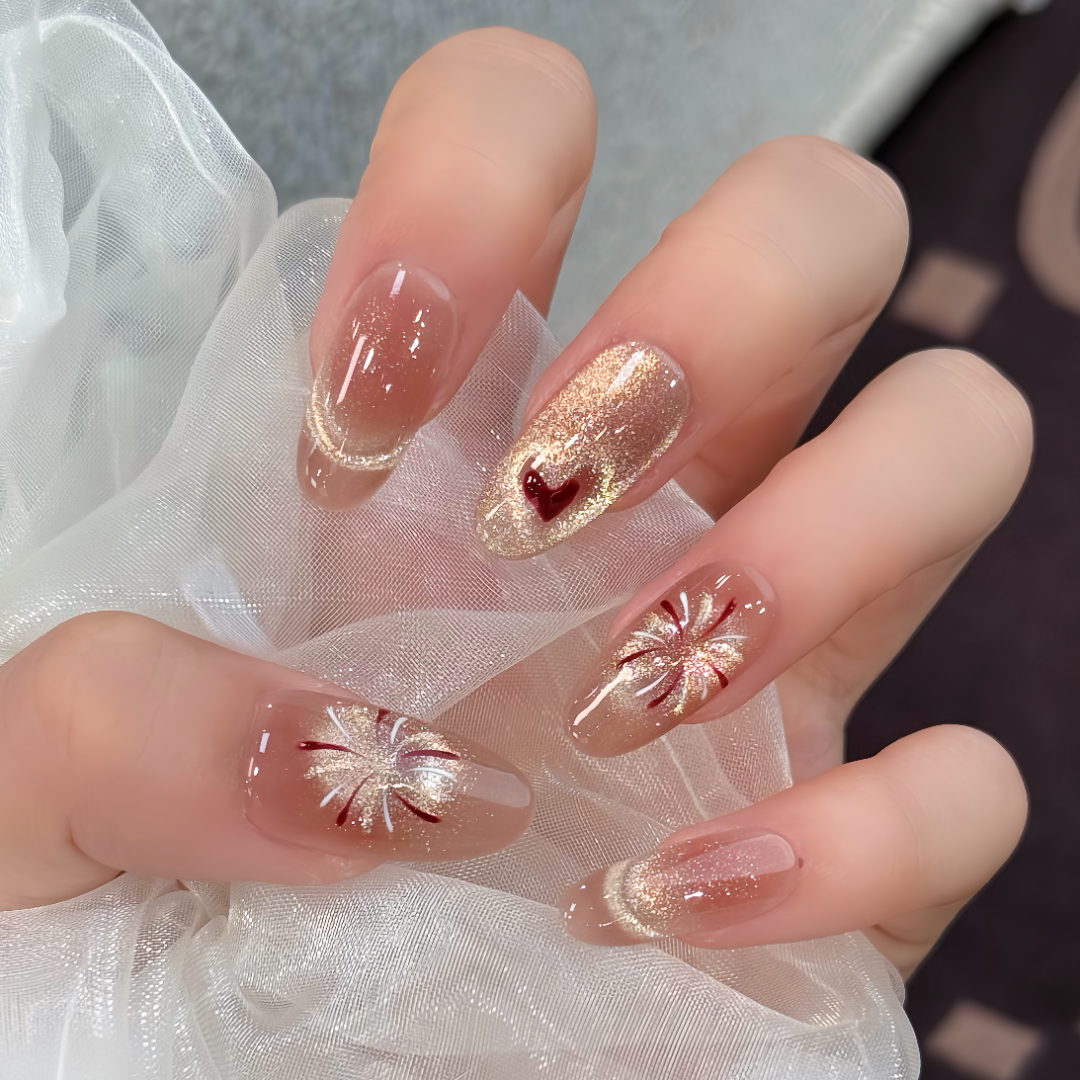 【烟花醉】高级贵气纯手工穿戴甲