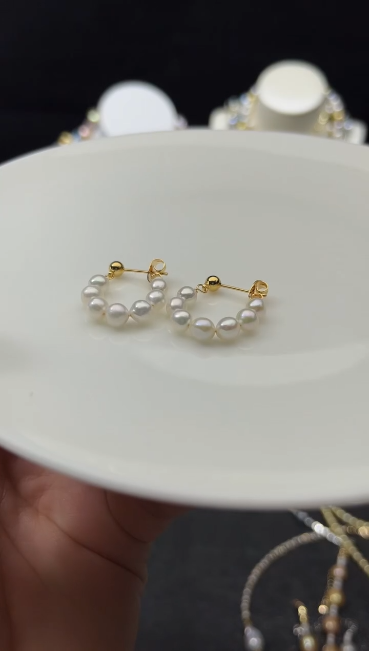 【闪购商品】淡水珍珠耳饰未镶嵌多人