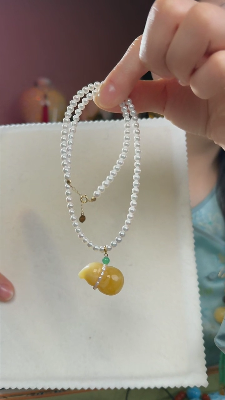 【闪购商品】淡水珍珠项链未镶嵌天然珍珠搭配葫芦项链