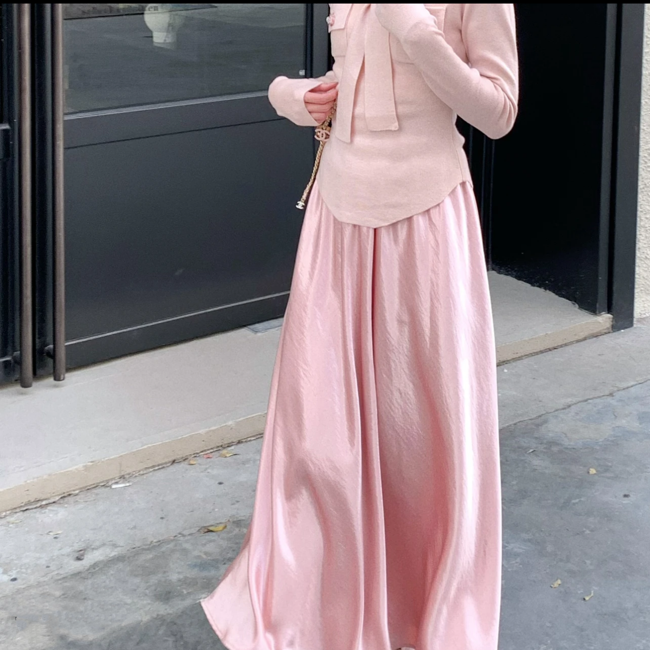 复古高腰显瘦中长款垂感A字半身裙女2025春季新款气质百搭仙女裙