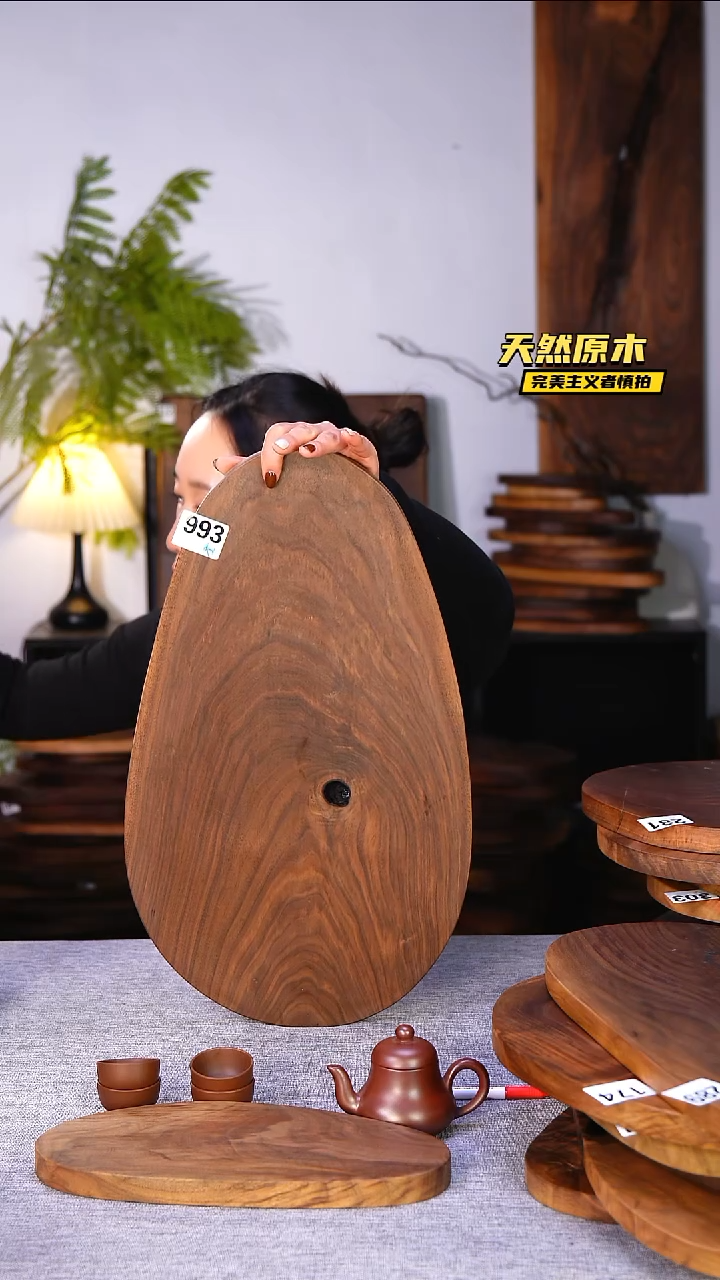 木北美黑胡桃原木.干裂疤结不属于商品质量问题完美主义者慎拍