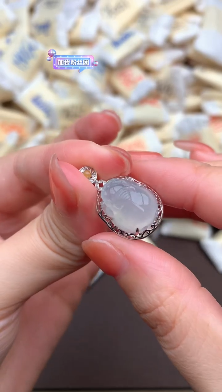 【闪购商品】翡翠挂件18K金镶嵌一